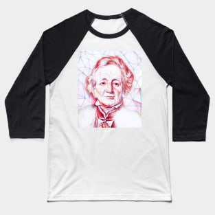 Leopold von Ranke Portrait | Leopold von Ranke Artwork | Line Art Baseball T-Shirt